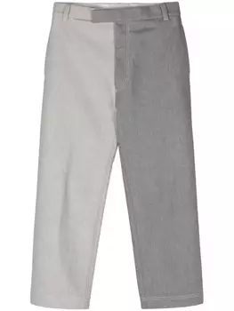 Thom Browne джинсы прямого кроя в двух тонах, серый