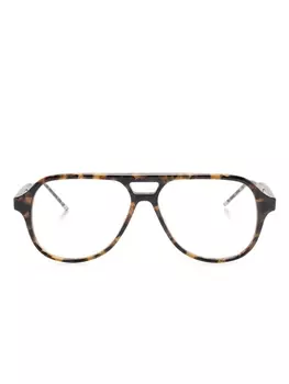 Thom Browne Eyewear очки-пилоты, коричневый