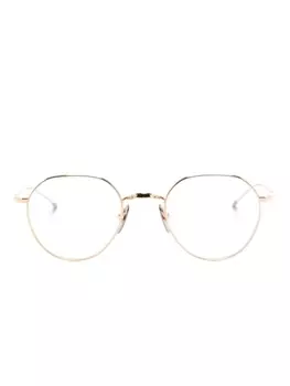 Thom Browne Eyewear очки в геометричной оправе, золотистый