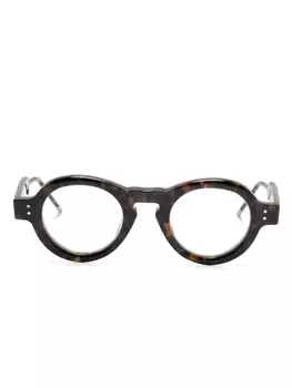 Thom Browne Eyewear очки в круглой оправе, коричневый