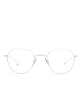 Thom Browne Eyewear очки в круглой оправе из титана, белый