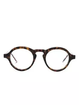 Thom Browne Eyewear очки в круглой оправе, коричневый