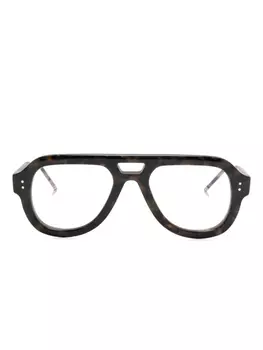 Thom Browne Eyewear очки в оправе пилота, коричневый