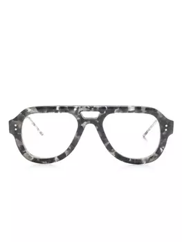 Thom Browne Eyewear очки в оправе пилота, серый