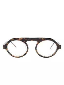 Thom Browne Eyewear очки в оправе пилота, коричневый