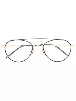 Thom Browne Eyewear солнцезащитные очки-авиаторы, синий