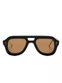 Thom Browne Eyewear солнцезащитные очки-пилоты, синий