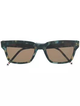 Thom Browne Eyewear солнцезащитные очки с эффектом черепашьего панциря, синий