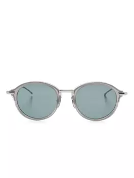 Thom Browne Eyewear солнцезащитные очки с полосками RWB, серебристый