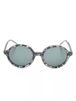 Thom Browne Eyewear солнцезащитные очки в круглой оправе, серый