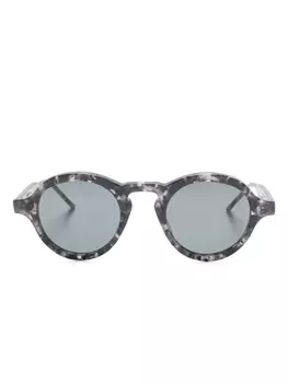 Thom Browne Eyewear солнцезащитные очки в круглой оправе, серый
