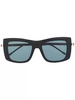Thom Browne Eyewear солнцезащитные очки в квадратной оправе, черный