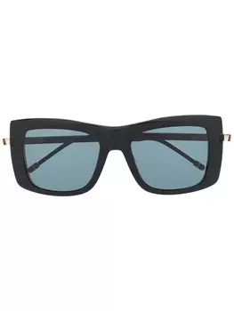 Thom Browne Eyewear солнцезащитные очки в квадратной оправе, черный