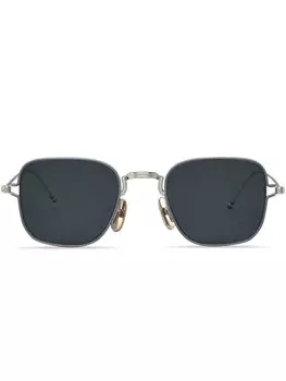 Thom Browne Eyewear солнцезащитные очки в квадратной оправе, серебристый