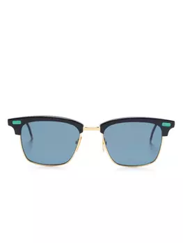 Thom Browne Eyewear солнцезащитные очки в квадратной оправе, черный