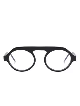 Thom Browne Eyewear солнцезащитные очки в оправе с полосками RWB, черный