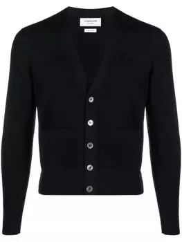 Thom Browne фактурный кардиган из вирджинской шерсти, синий