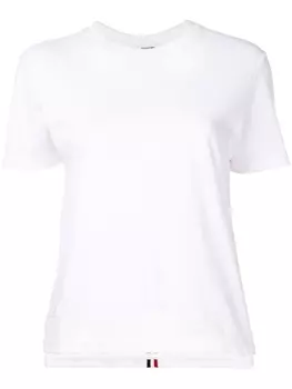Thom Browne футболка из пике с полосками RWB, белый
