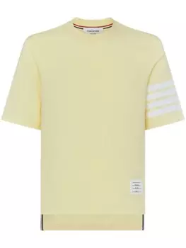 Thom Browne футболка с короткими рукавами и полосками 4-Bar, желтый