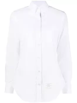 Thom Browne футболка с нашивкой-логотипом, белый