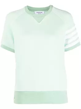 Thom Browne футболка с полосками 4-Bar, зеленый