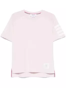 Thom Browne футболка с полосками 4-Bar, розовый