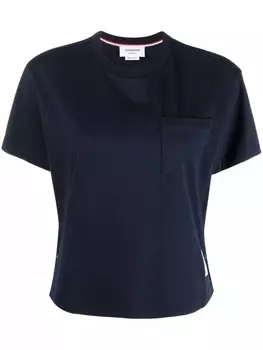 Thom Browne футболка с полосками RWB, синий