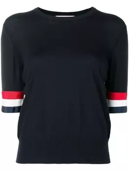 Thom Browne футболка с полосками, синий