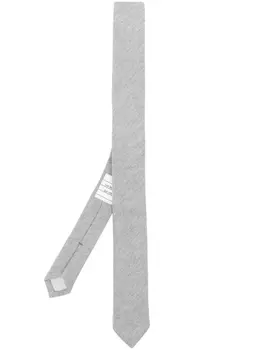 Thom Browne галстук из ткани пике, серый