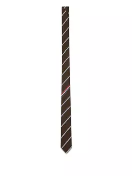 Thom Browne галстук с логотипом, коричневый