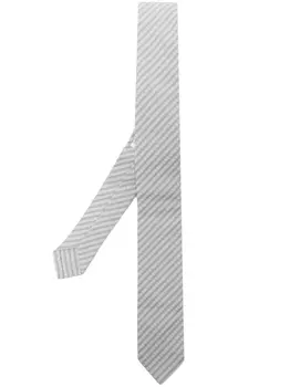 Thom Browne галстук в полоску, серый