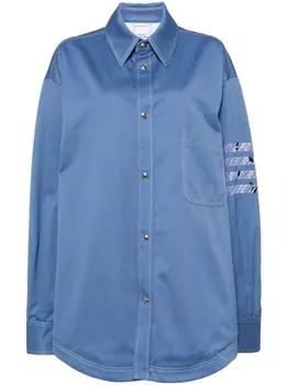 Thom Browne хлопковая куртка с контрастной подкладкой, синий