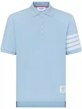 Thom Browne хлопковая рубашка-поло, синий