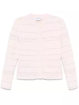 Thom Browne кардиган из сирсакера, розовый