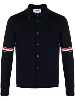 Thom Browne кардиган из вирджинской шерсти с полосками RWB, синий