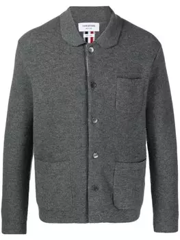 Thom Browne кардиган из вирджинской шерсти с полосками RWB, серый