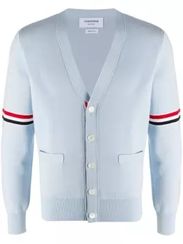 Thom Browne кардиган с контрастными полосками, синий