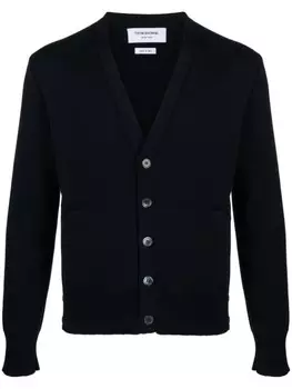 Thom Browne кардиган с контрастными полосками, синий