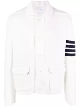 Thom Browne кардиган с полосками 4-Bar, белый