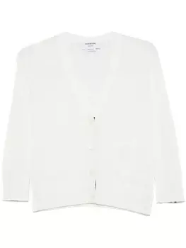 Thom Browne кардиган вязки интарсия, белый