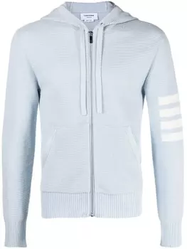 Thom Browne кардиган вязки интарсия с полосками 4-Bar, синий