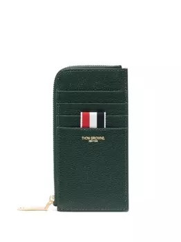 Thom Browne картхолдер на молнии, зеленый