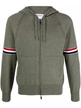 Thom Browne кашемировый кардиган с полосками RWB, зеленый