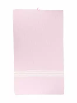 Thom Browne Kids шерстяное одеяло с полосками 4-Bar, розовый