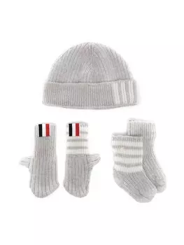 Thom Browne Kids трикотажный комплект, серый