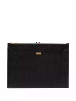 Thom Browne клатч среднего размера на молнии, черный
