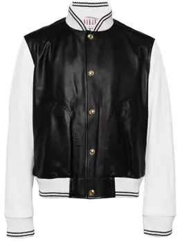 Thom Browne кожаная куртка, черный