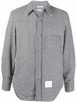 Thom Browne куртка-рубашка в ломаную клетку, черный