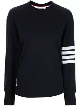 Thom Browne LONG SLEEVE OVERSIZED TEE IN MED WEIGHT JERSEY W/ ENGINEERED 4 BAR, синий