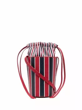 Thom Browne маленькая сумка-ведро с полосками RWB, красный